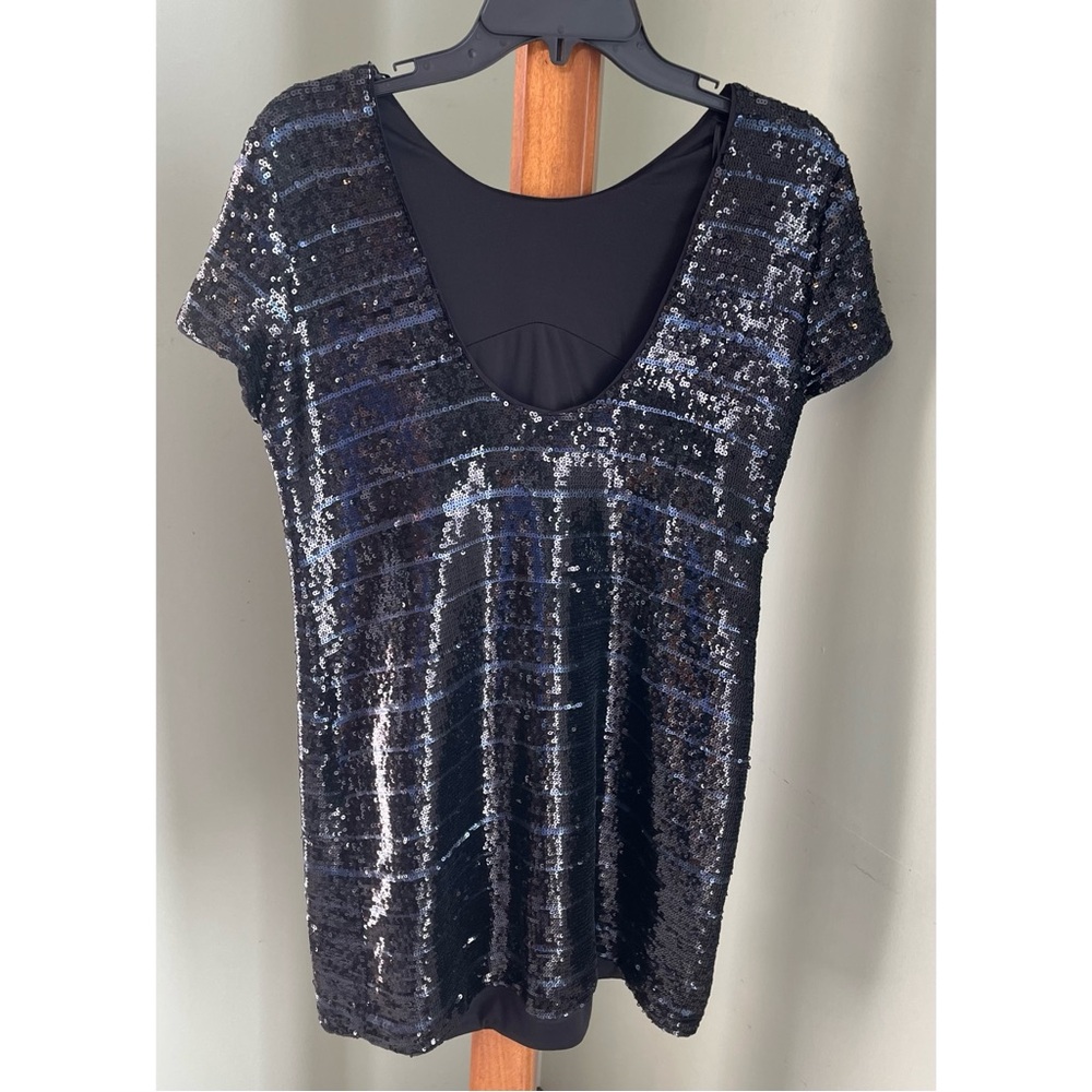 Zara Trafaluc Black Sequin Dress - Picture 3 of 6